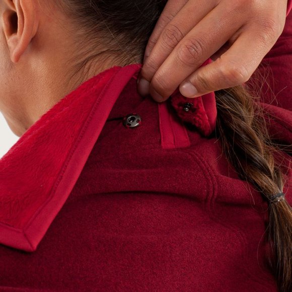Lululemon Red Presence of Mind Wrap Jacket - Deepest Cranberry - Picture 4 of 16
